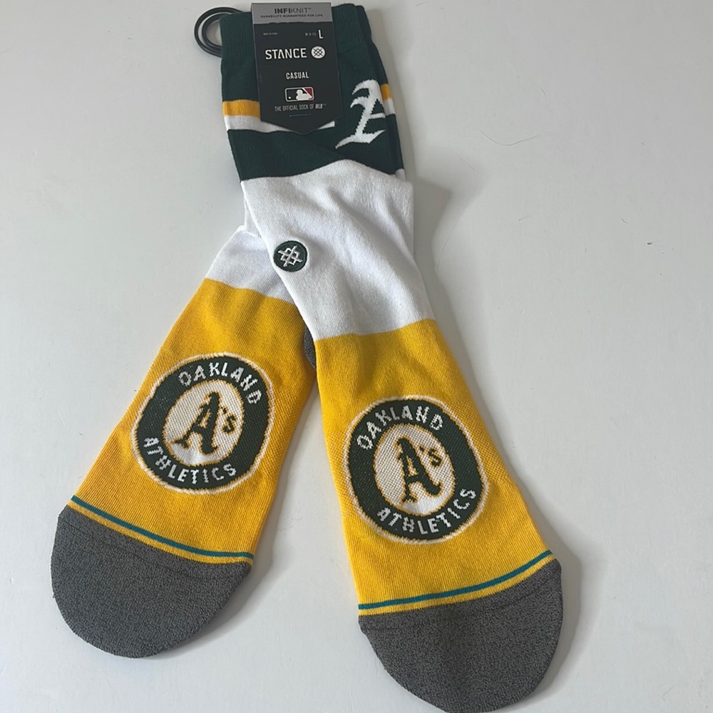 Stance MLB Baseball Socks Oakland A’s Large